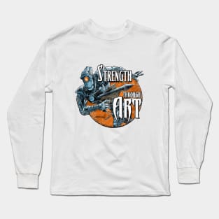 Strength Through Art - Robot Long Sleeve T-Shirt